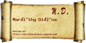 Maróthy Diána névjegykártya