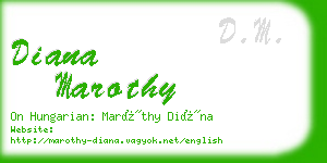 diana marothy business card